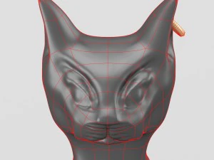 egyptian goddess bastet hi-poly figurine 3D Model