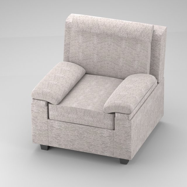 classical fabric couch 3D Model .c4d .max .obj .3ds .fbx .stl .blend 