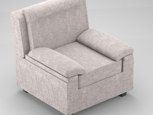 classical fabric couch 3D Model