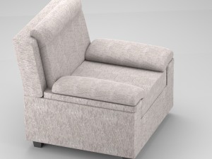 classical fabric couch 3D Model