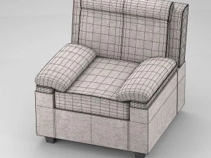 classical fabric couch 3D Model