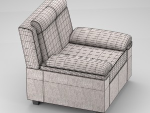 classical fabric couch 3D Model
