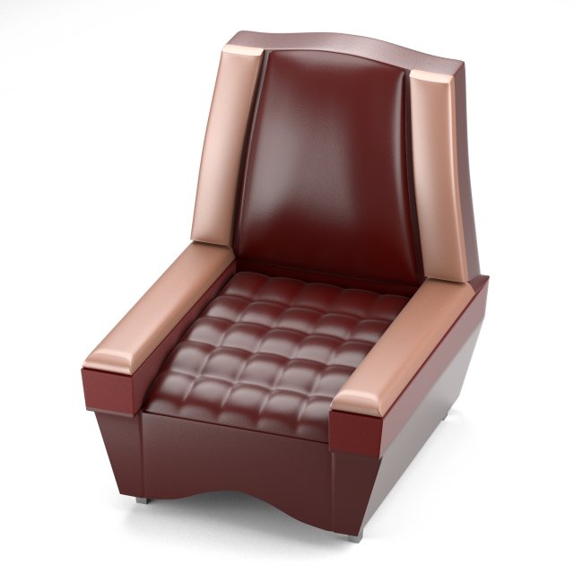classical chair in red 3D Model .c4d .max .obj .3ds .fbx .stl .blend 