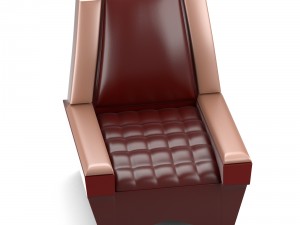 classical chair in red 3D Model