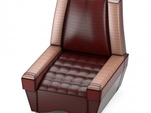 classical chair in red 3D Model