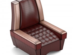 classical chair in red 3D Model