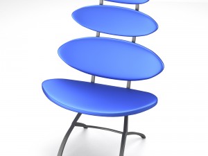 modern chair with sectional backside 3D Model