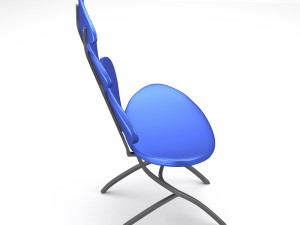 modern chair with sectional backside 3D Model