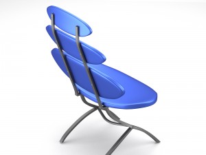 modern chair with sectional backside 3D Model