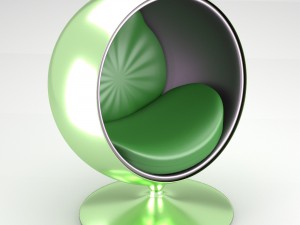 spherical modern chair 3D Model