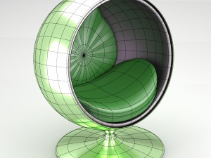 spherical modern chair 3D Model