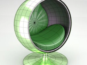 spherical modern chair 3D Model