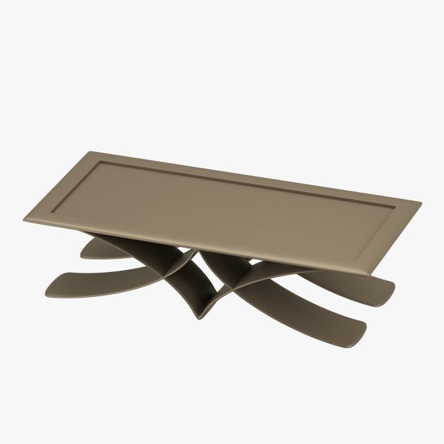 brown table in metal 3D-Modell .c4d .max .obj .3ds .fbx .stl .blend 