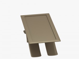 brown table in metal 3D-Modell