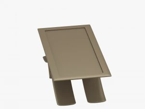 brown table in metal 3D Model