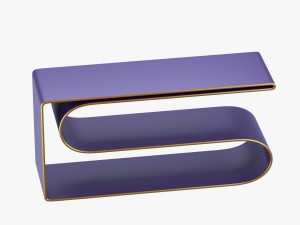 modern shelf in violet and gold 3D 모델