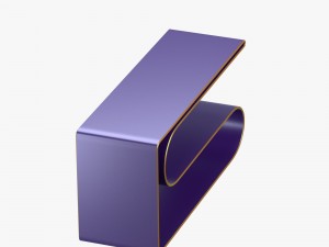 modern shelf in violet and gold 3D 모델