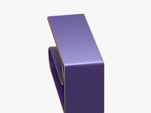 modern shelf in violet and gold 3D 모델