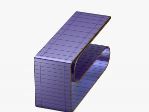 modern shelf in violet and gold 3D 모델