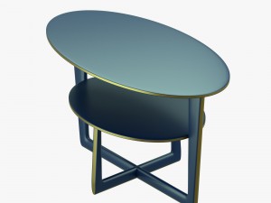 modern table with two levels Modèle 3D