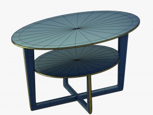 modern table with two levels Modèle 3D