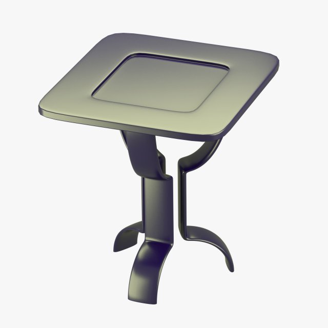 modern table with metallic look 3D Model .c4d .max .obj .3ds .fbx .stl .blend 
