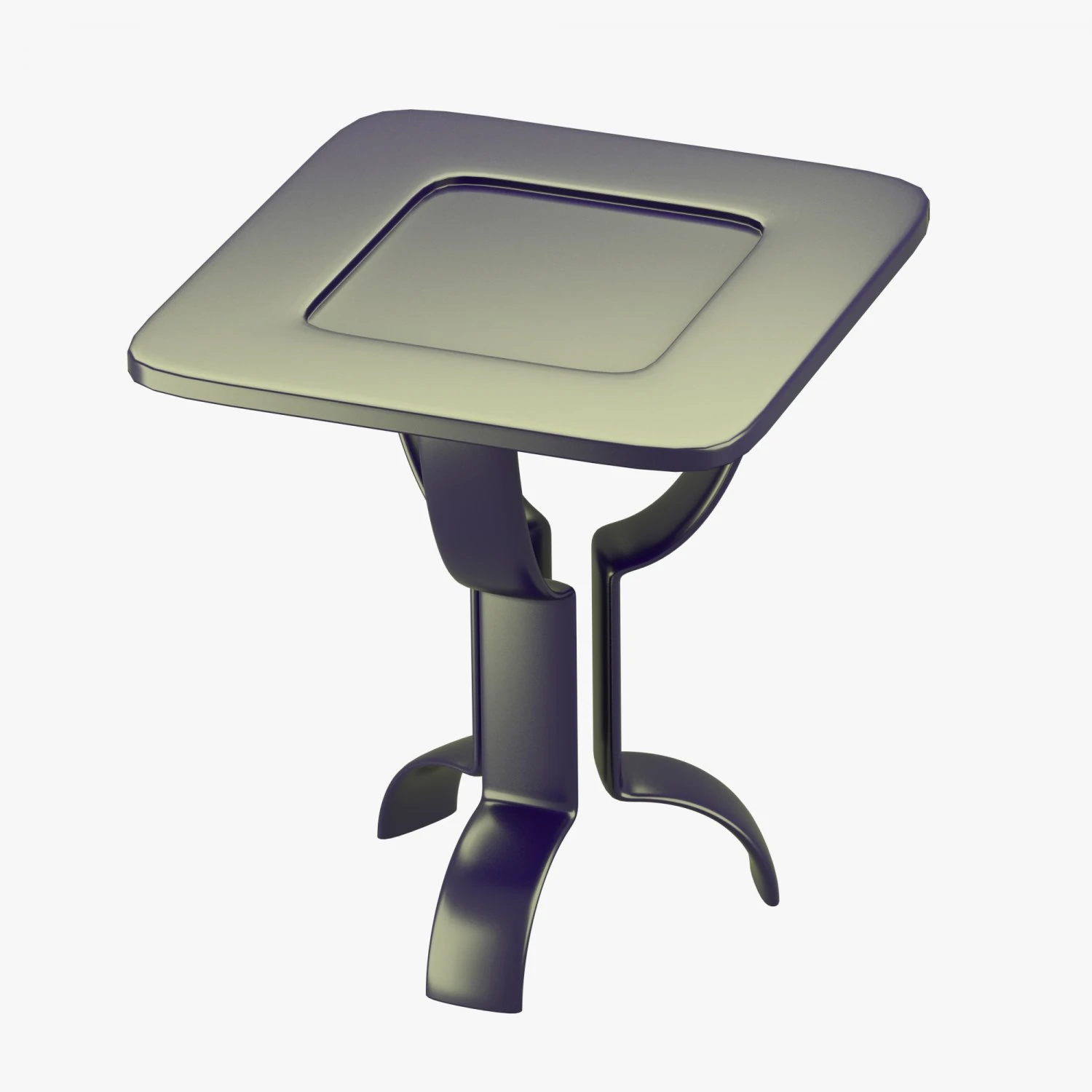 modern table with metallic look 3D Model .c4d .max .obj .3ds .fbx .stl .blend