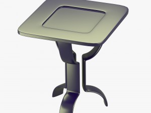 modern table with metallic look 3D Model
