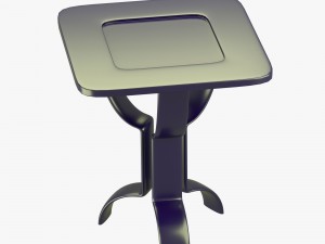 modern table with metallic look 3D Model