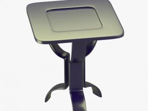 modern table with metallic look 3D Model