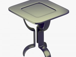 modern table with metallic look 3D Model