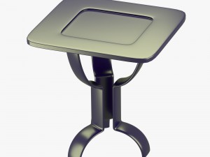 modern table with metallic look 3D Model