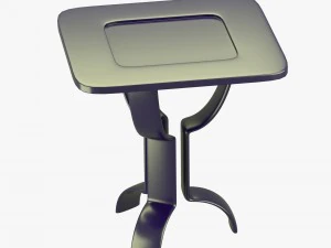 modern table with metallic look 3D Model