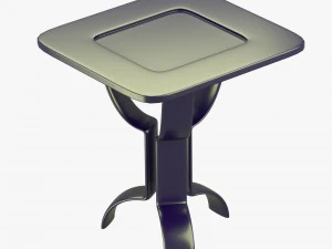 modern table with metallic look 3D Model