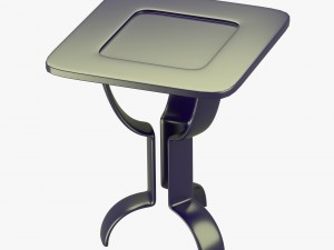 modern table with metallic look 3D Model