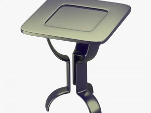 modern table with metallic look 3D Model