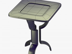 modern table with metallic look 3D Model