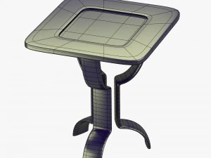 modern table with metallic look 3D Model