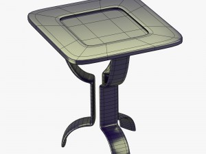 modern table with metallic look 3D Model