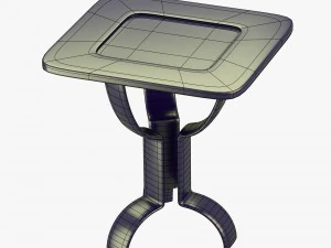 modern table with metallic look 3D Model