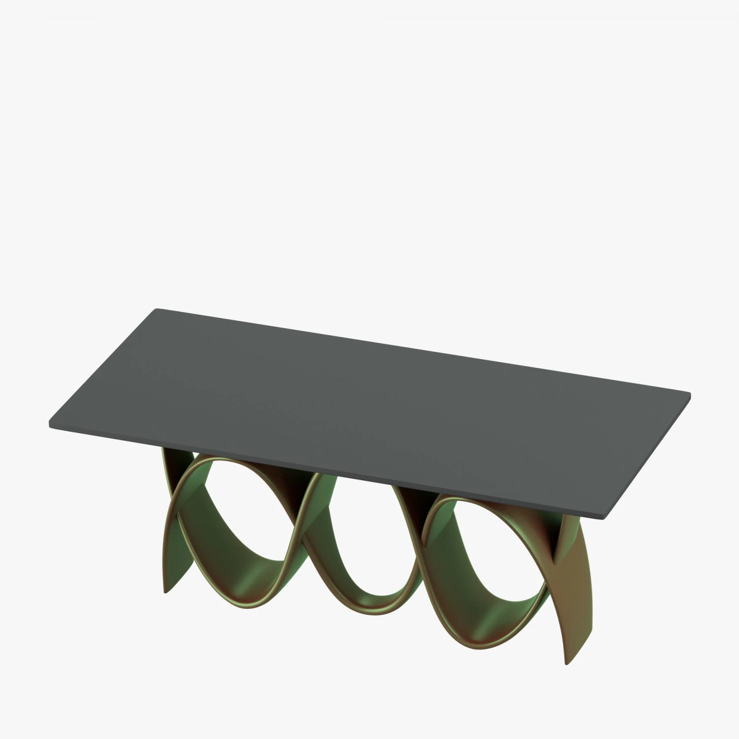 modern table with curved metallic legs 3D Model .c4d .max .obj .3ds .fbx .stl .blend 