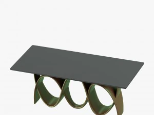 kavisli metal ayaklı modern masa 3D Model