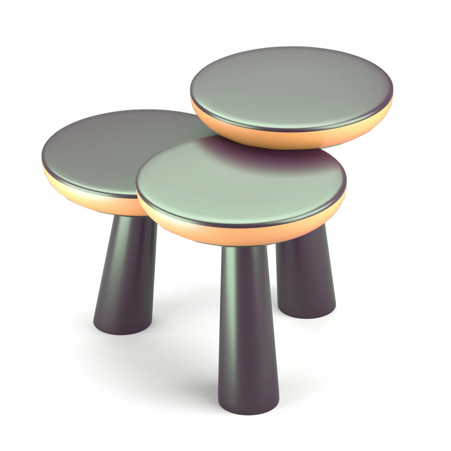 modern table with three inclined planes 3D Model .c4d .max .obj .3ds .fbx .stl .blend 