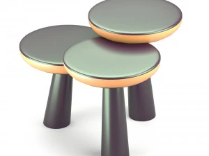 modern table with three inclined planes 3D Model