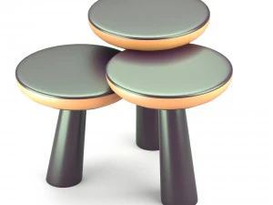 modern table with three inclined planes 3D Model