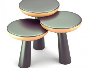 modern table with three inclined planes 3D Model