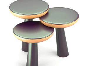 modern table with three inclined planes 3D Model