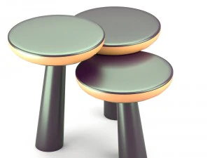 modern table with three inclined planes 3D Model