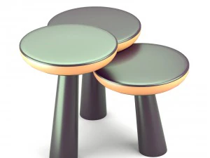 modern table with three inclined planes 3D Model