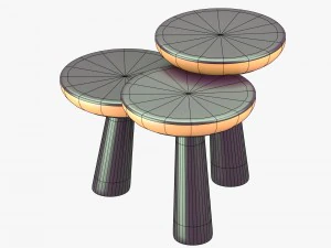 modern table with three inclined planes 3D Model